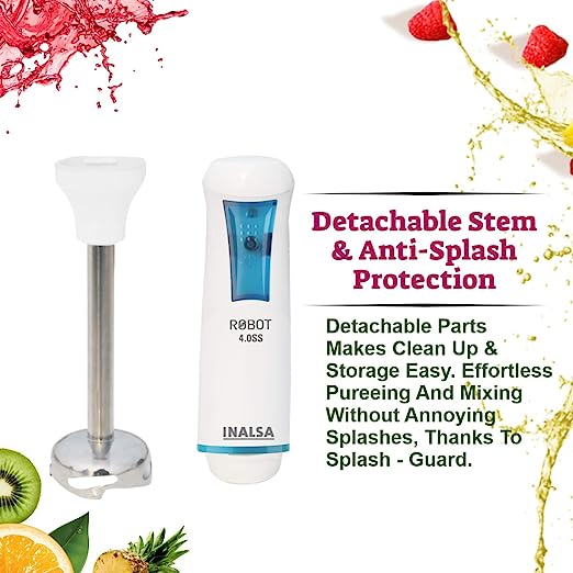 Inalsa Robot 4.0 SS Hand Blender, 400W (White and Blue) Inalsa Robot 4.0 SS Hand Blender, 400W (White and Blue)